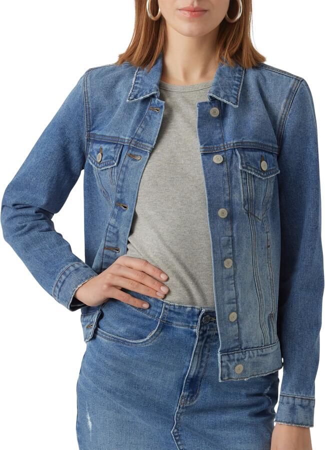 Vero Moda Regular fit jeansjack van katoenmix model 'ZORICA' - Foto 5