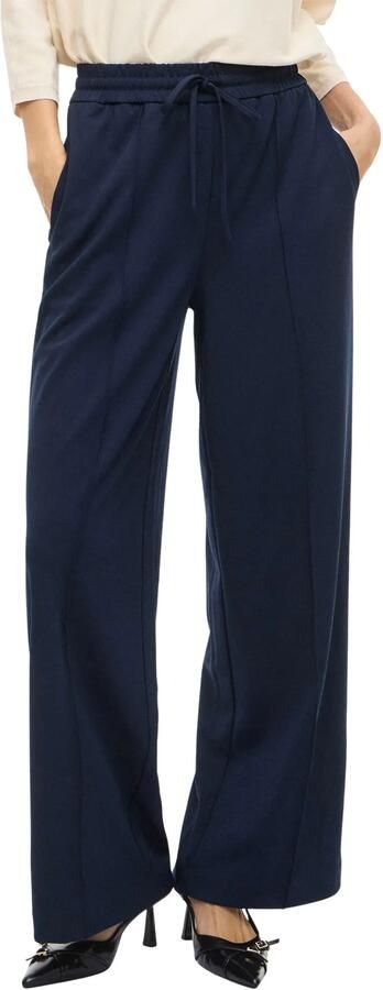 VILA high waist wide leg broek VICLUA donkerblauw - Foto 4