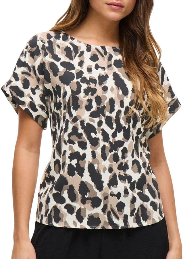 Vila Regular fit blouseshirt met ronde hals model 'JOSA' - Foto 11