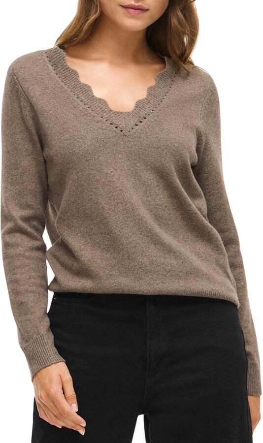 Vila Nikolina V-Neck Knit Top Dames
