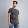 PME Legend Donkerblauwe T-shirt Short Sleeve R-neck Space Yd Striped Jersey - Thumbnail 4