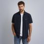 PME LEGEND Heren Overhemden Short Sleeve Shirt Print On Pique Jersey Donkerblauw - Thumbnail 4
