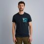PME Legend Blauwe T-shirt Short Sleeve R-neck Single Jersey - Thumbnail 4