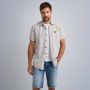 PME LEGEND Heren Overhemden Short Sleeve Shirt Yarn Dyed Stripe Beige - Thumbnail 4