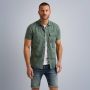 PME Legend Groene Casual Overhemd Short Sleeve Shirt Ctn Linen Cargo Walker - Thumbnail 4