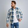 PME Legend geruit slim fit overhemd 290 real indigo - Thumbnail 3