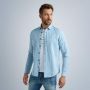 PME Legend Lichtblauwe Casual Overhemd Long Sleeve Shirt Ctn linen 2 Tone - Thumbnail 3