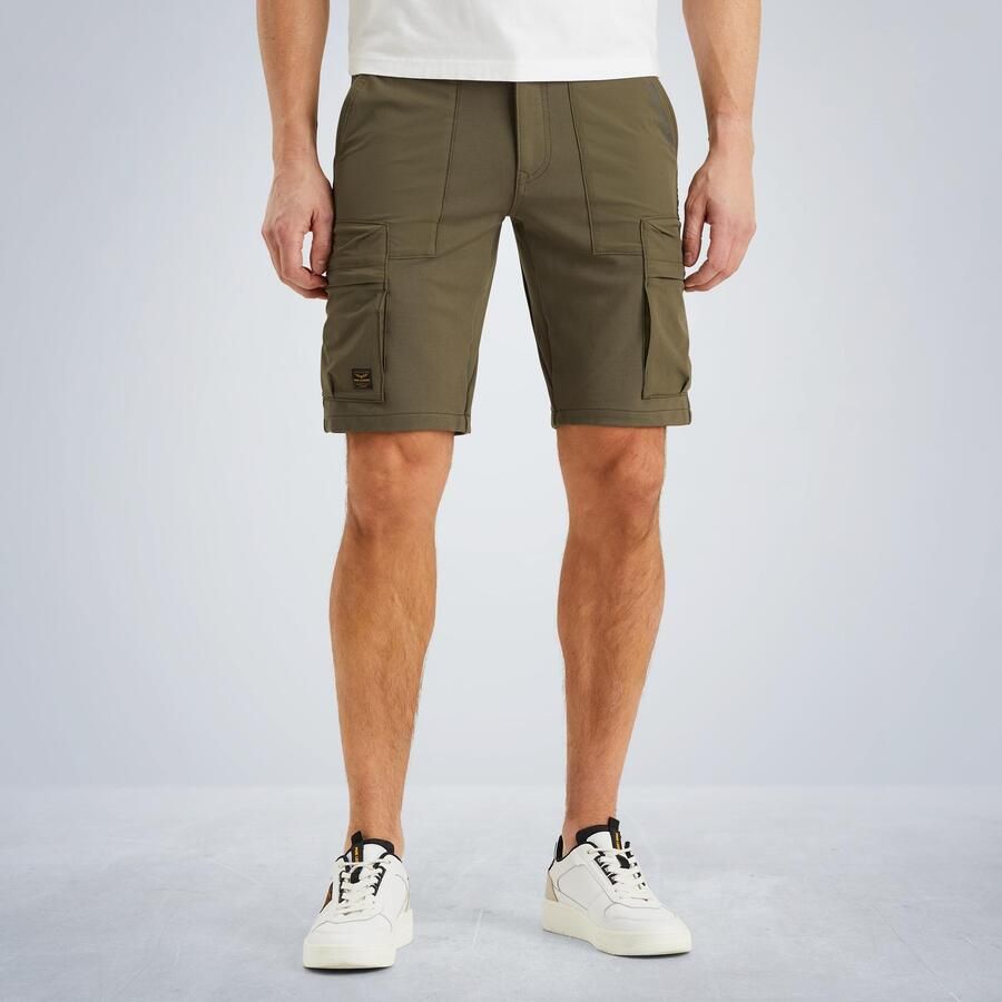 PME Legend Regular fit korte cargobroek met elastische band model 'AIRYLON'