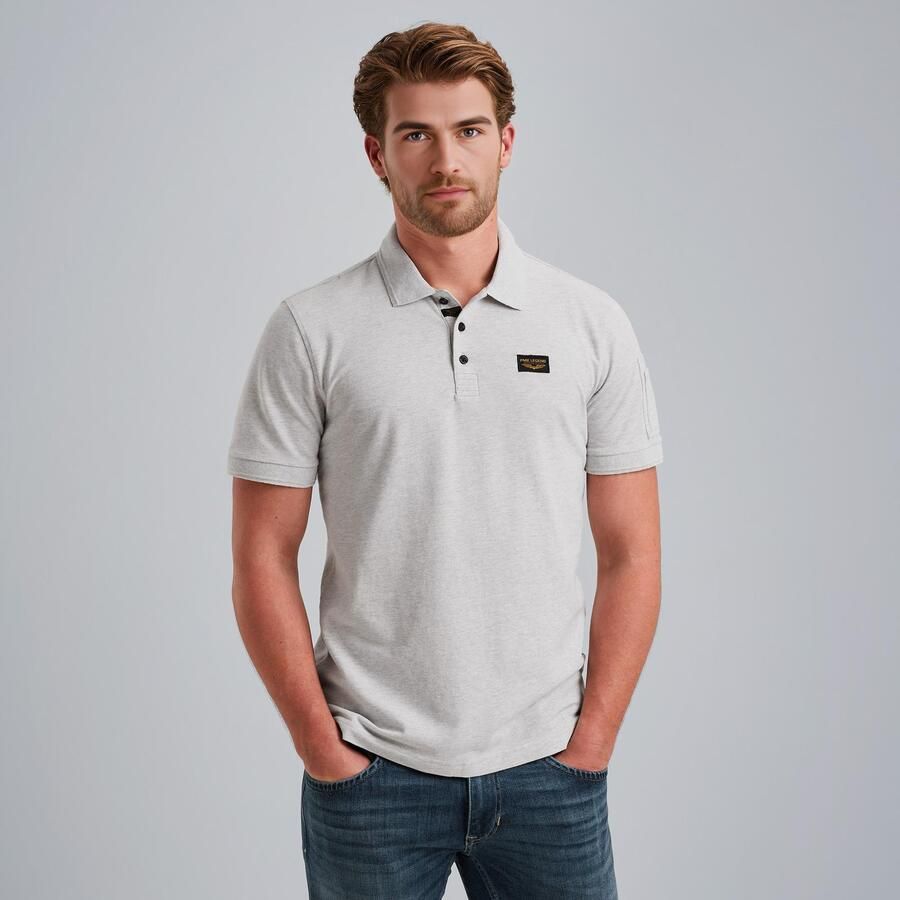 PME Legend Poloshirt met labeldetail