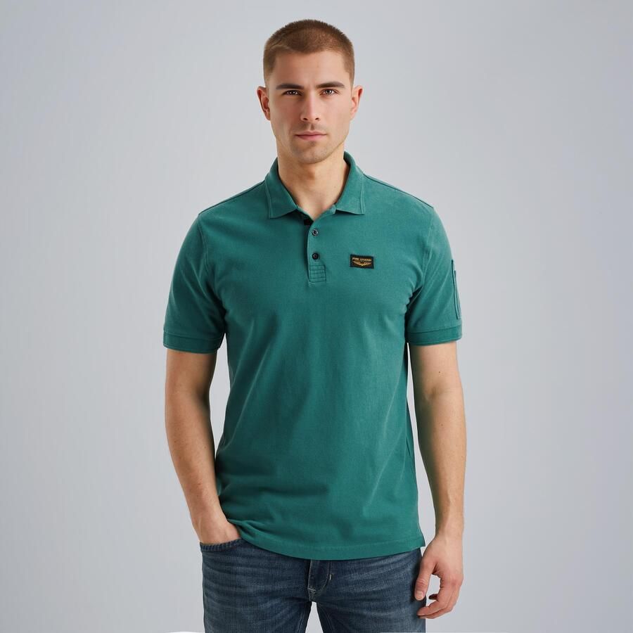 PME Legend Korte Mouw Polo Trackway Polo Green Heren - Foto 2