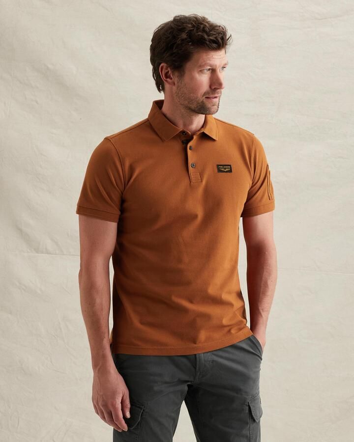 PME Legend slim fit poloshirt met logopatch - Foto 2