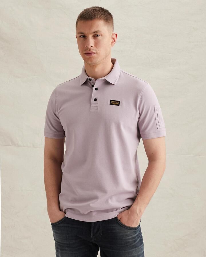 PME LEGEND Heren Polo's & T-shirts Trackway Polo Lila - Foto 6