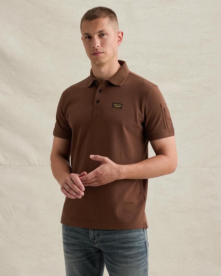 PME Legend American Classic regular fit piqué polo bruin - Foto 3