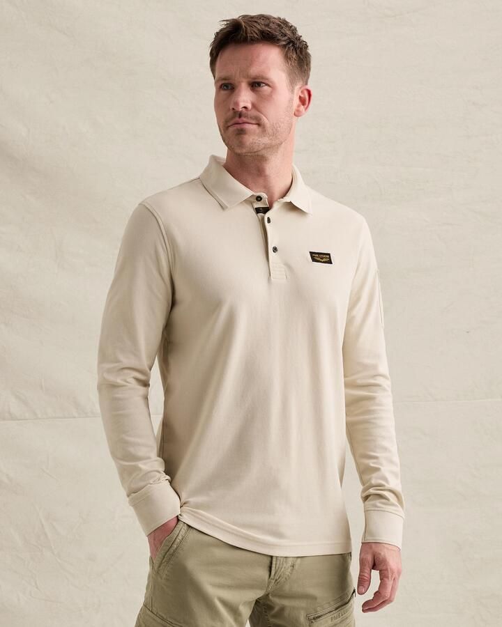 PME LEGEND American Classic polo met lange mouwen en flight pocket