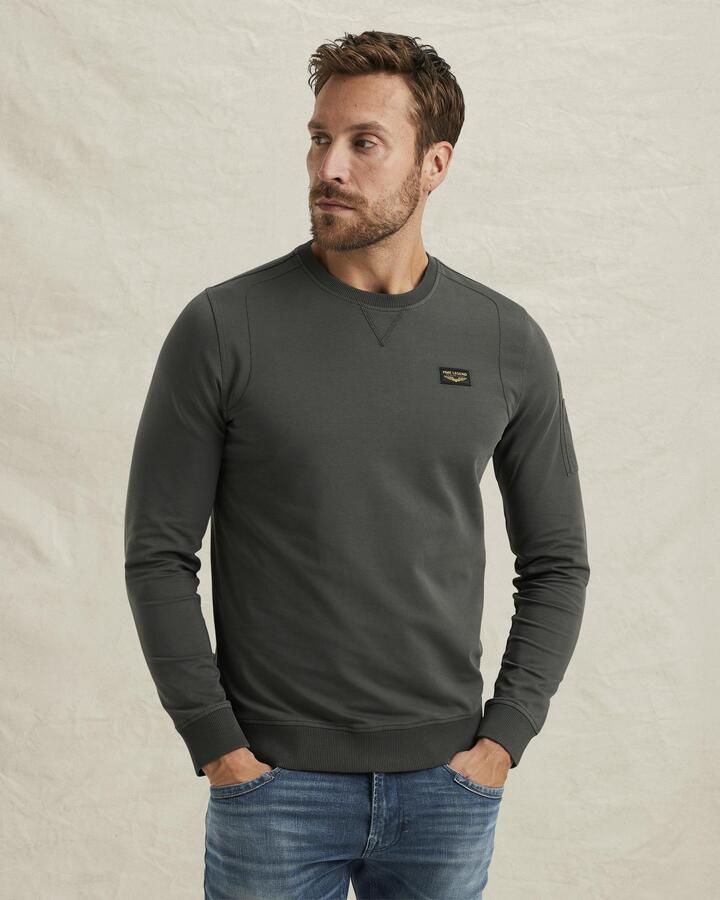 PME Legend Bruine Longsleeve met Schouderdetails Green Heren - Foto 3