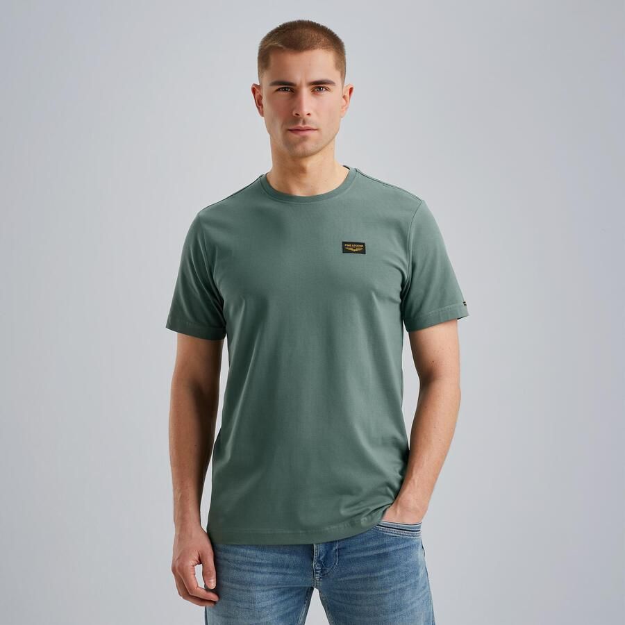 PME LEGEND Heren Polo's & T-shirts Short Sleeve R-neck Guyver Tee Groen