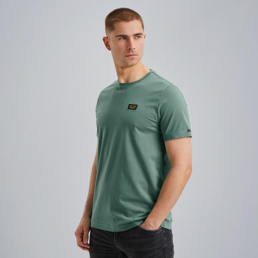 PME LEGEND Heren Polo's & T-shirts Short Sleeve R-neck Guyver Tee Groen