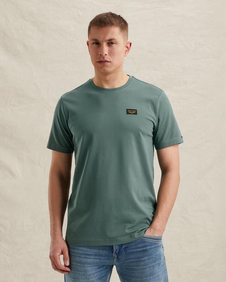 PME LEGEND Heren Polo's & T-shirts Short Sleeve R-neck Guyver Tee Khaki - Foto 6