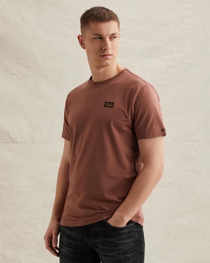 PME LEGEND Heren Polo's & T-shirts Short Sleeve R-neck Guyver Tee Bordeaux - Foto 5