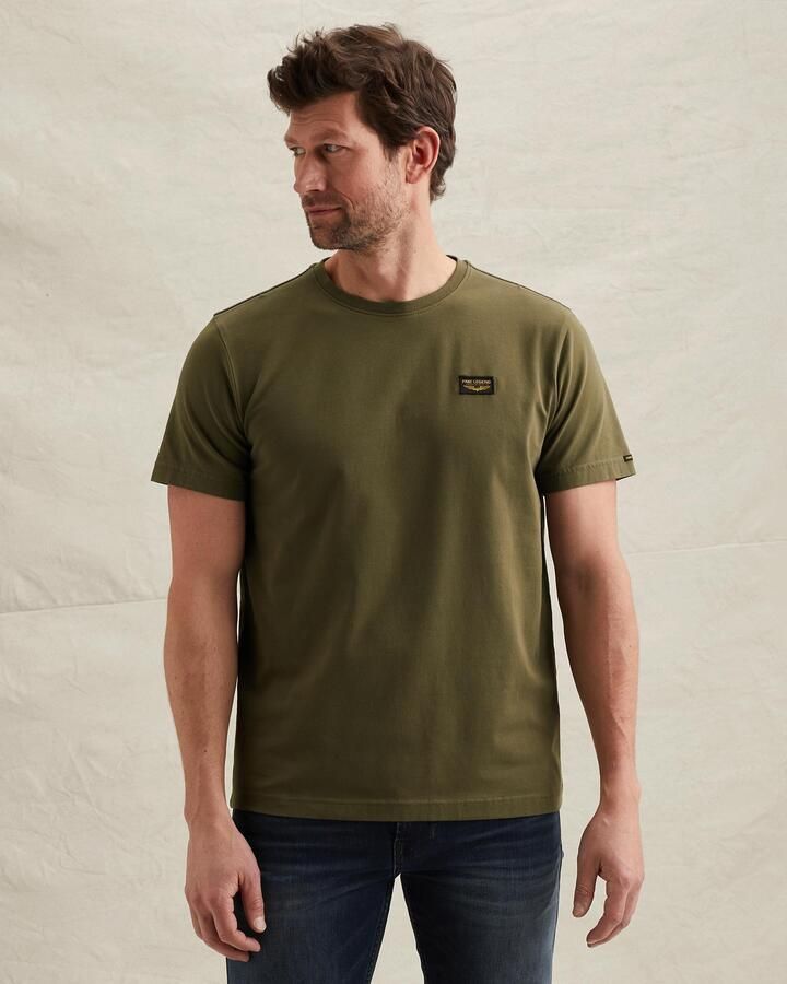 PME LEGEND Heren Polo's & T-shirts Short Sleeve R-neck Guyver Tee Olijf - Foto 6