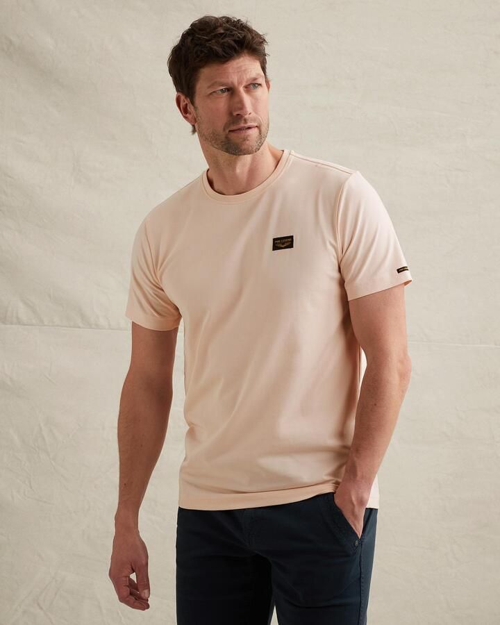 PME LEGEND Heren Polo's & T-shirts Short Sleeve R-neck Guyver Tee Lichtroze - Foto 8