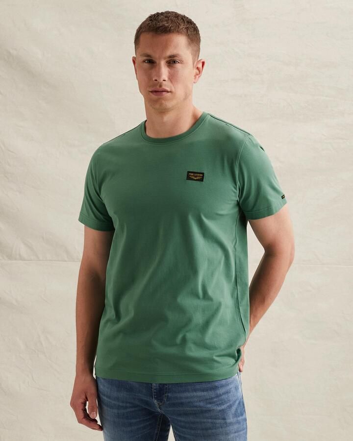 PME LEGEND Heren Polo's & T-shirts Short Sleeve R-neck Guyver Tee Groen - Foto 7