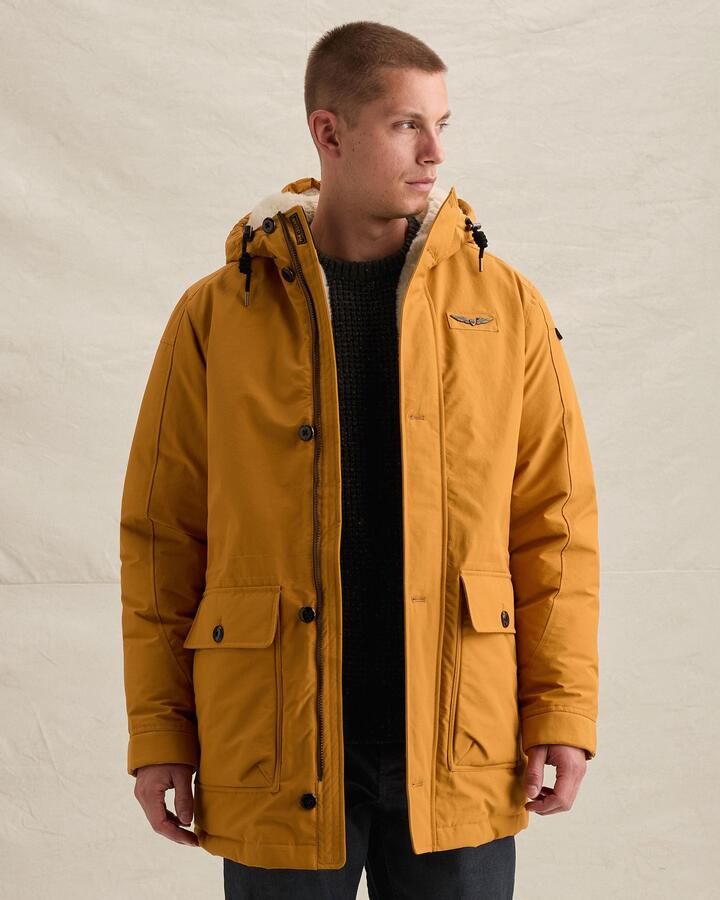 PME Legend winterparka met teddy details oker
