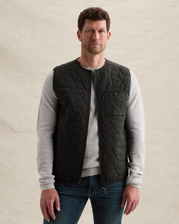 PME Legend regular fit bodywarmer in gewatteerde look