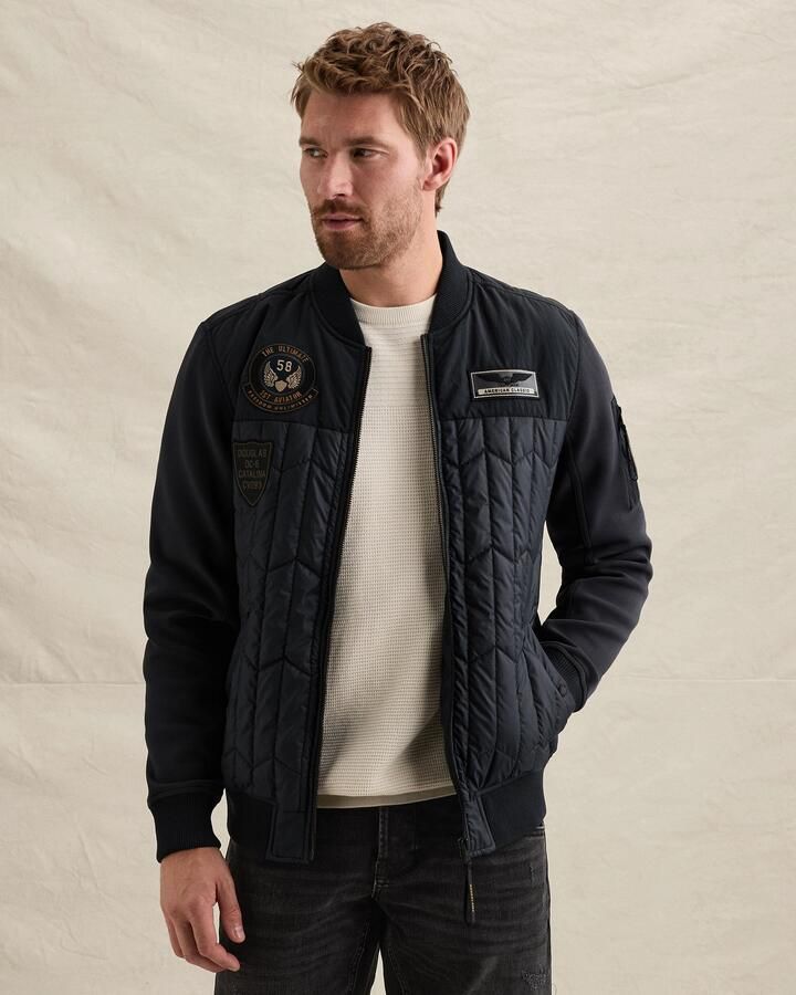 PME LEGEND Bomber jacket met ritssluiting en badges - Foto 4