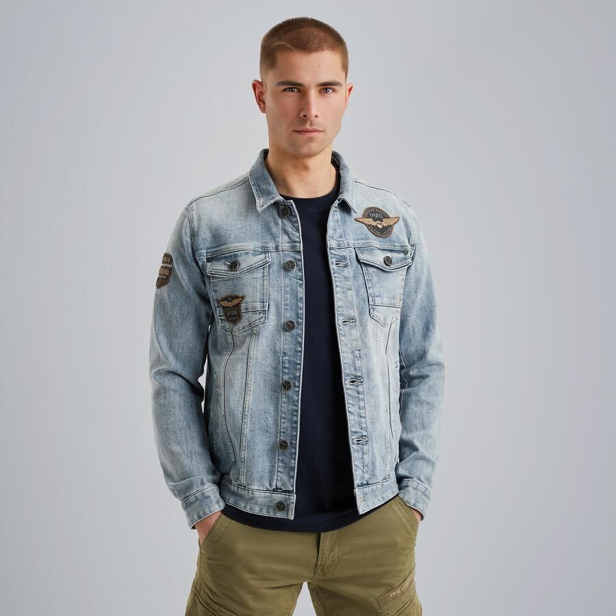 PME Legend Zomer Blauwe Denim Jack Blue Heren
