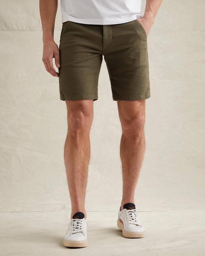 PME Legend FIBERSTAR regular casual short donkergroen