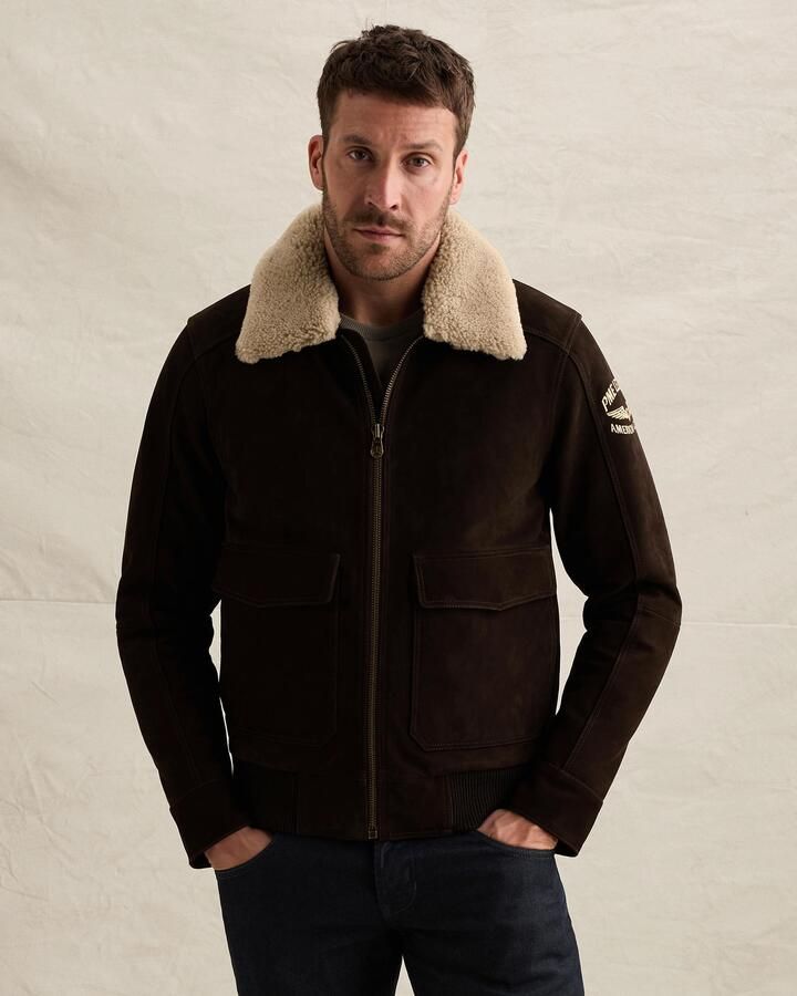 PME LEGEND Greenville Fur leren jas