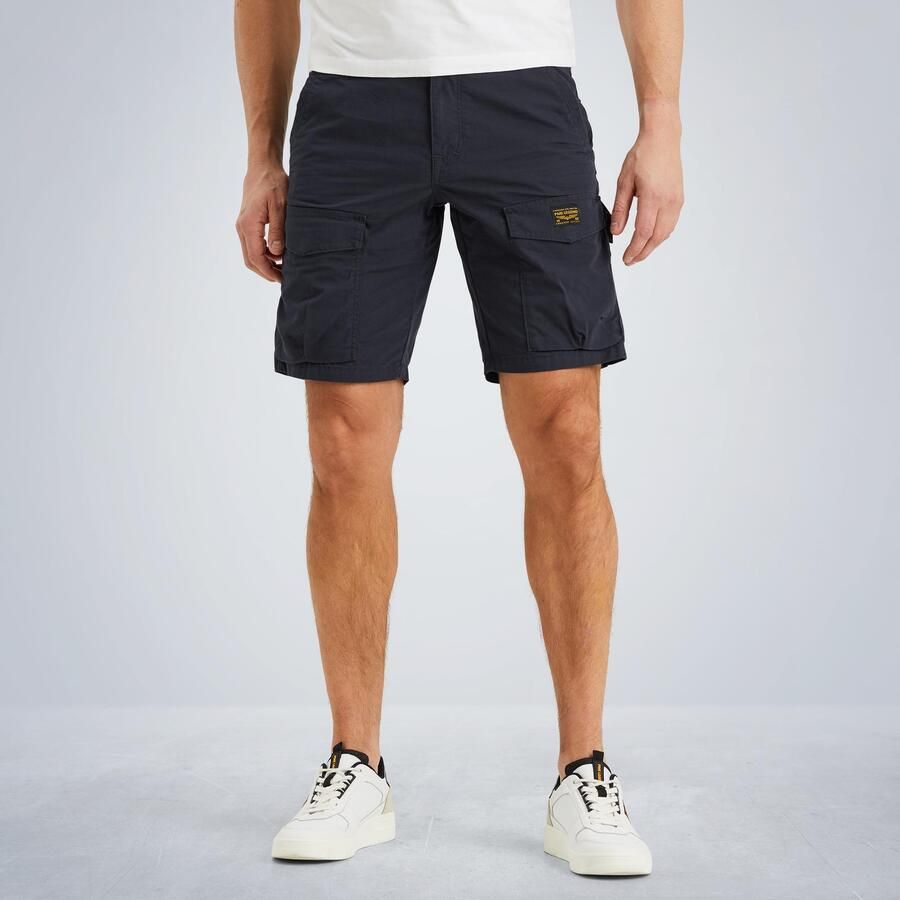 PME Legend Regular fit korte cargobroek met labelpatch model 'HAWK'
