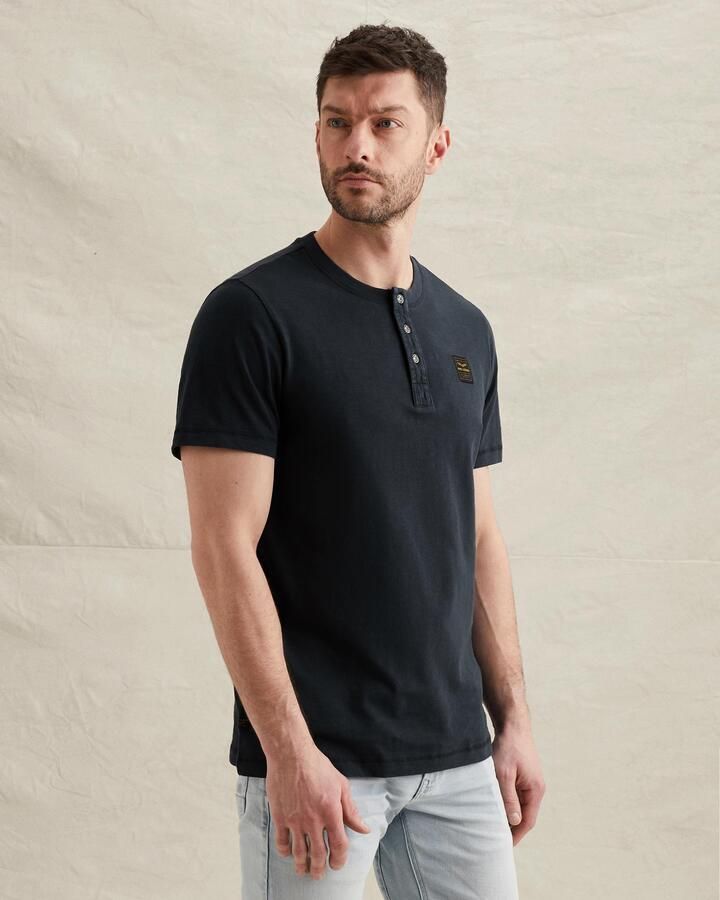 PME LEGEND Henley T-shirt met badge