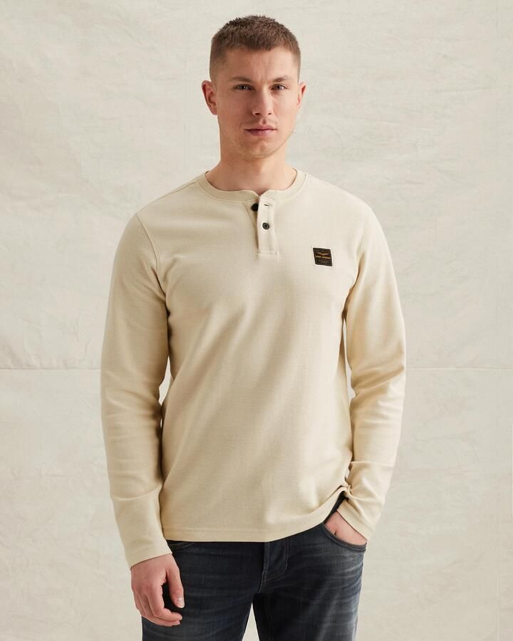 PME LEGEND Henley T-shirt met lange mouwen