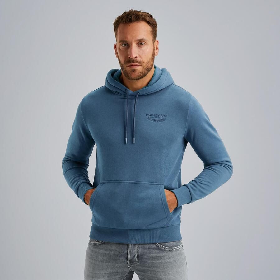 PME Legend Hooded Dry Terry Sweatshirt Blue Heren