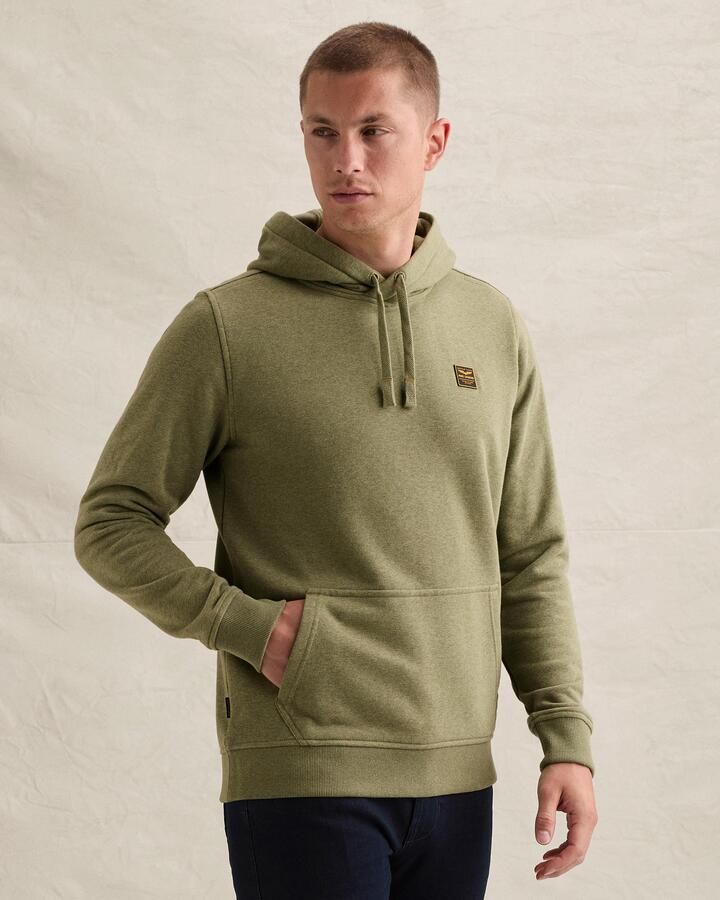 PME LEGEND Hoodie met rubberen badge en kangoeroezak