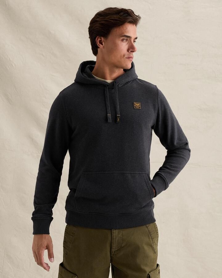 PME LEGEND Hoodie met rubberen badge en kangoeroezak