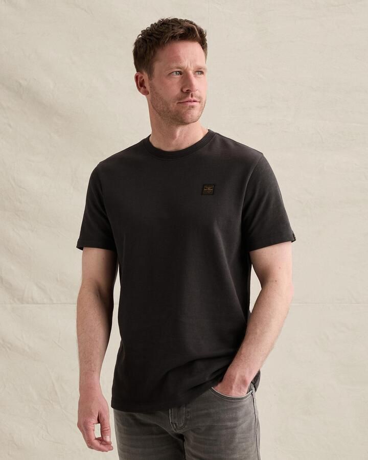 PME LEGEND Lichtgewicht T-shirt van 100% katoen met badge - Foto 2