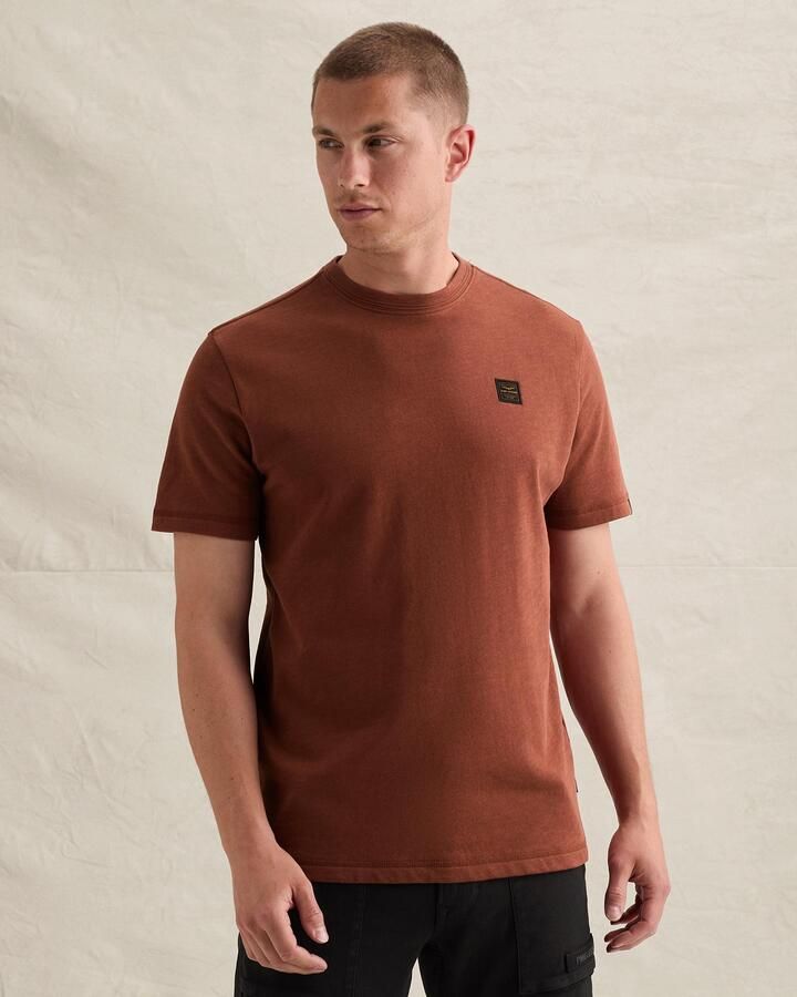 PME LEGEND Lichtgewicht T-shirt van 100% katoen met badge - Foto 2