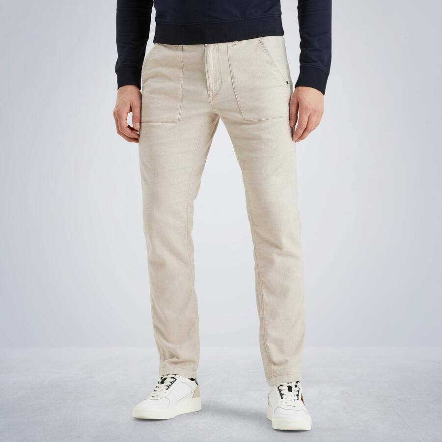 PME Legend linnen slim casual broek ecru