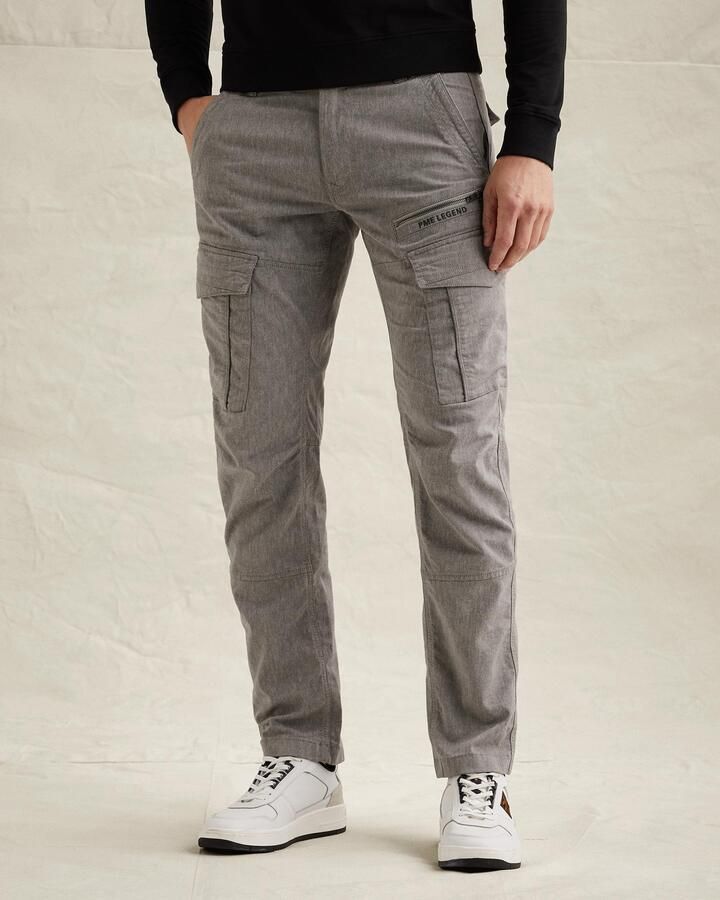 PME Legend NORDROP CARGO 3.0 tapered cargobroek met linnen grijs - Foto 4