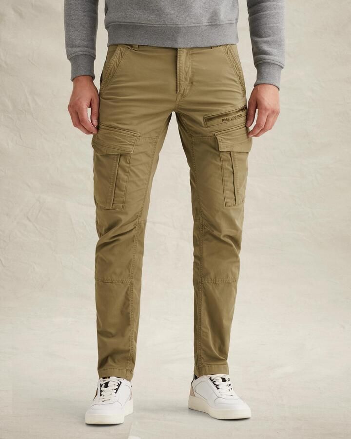 PME Legend tapered fit cargobroek met labelstitching - Foto 4