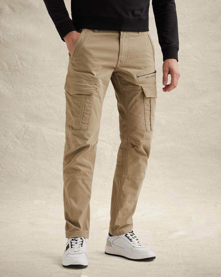 PME Legend tapered fit cargobroek met labelstitching - Foto 4
