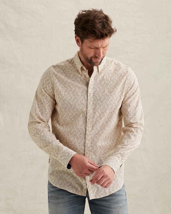 PME LEGEND Overhemd met allover print en button down kraag