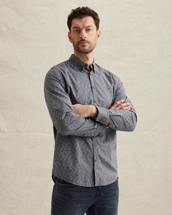 PME LEGEND Overhemd met allover print en button down kraag