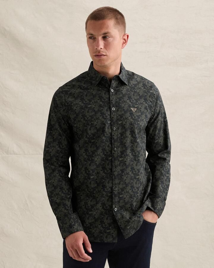 PME LEGEND Overhemd met allover print en geborduurd logo