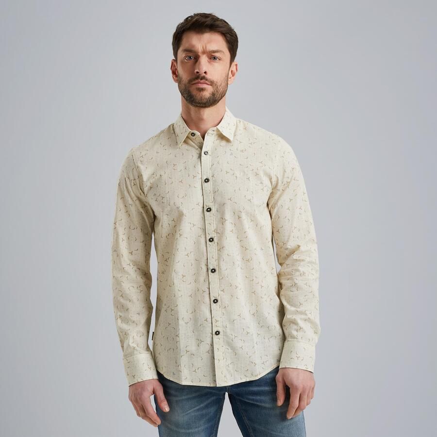 Pme legend Print on Cotton Slub Overhemd