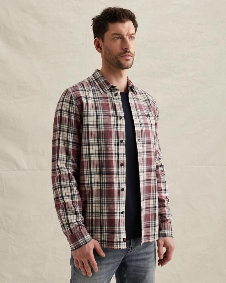 PME Legend regular fit vrijetijdsoverhemd met kentkraag en label-stitching