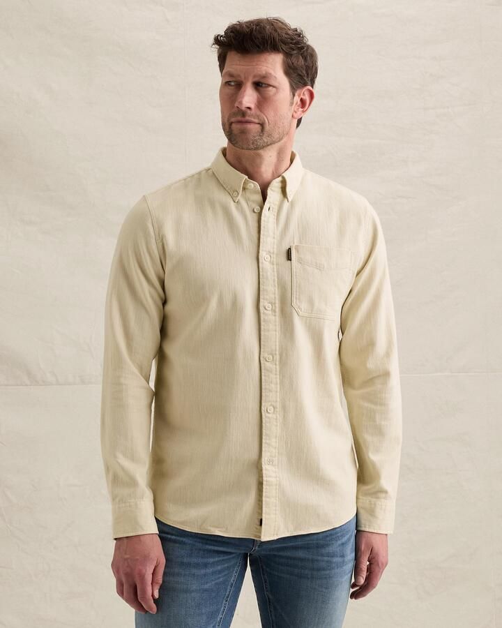 PME LEGEND Overhemd met garment-dye wassing en borstzak
